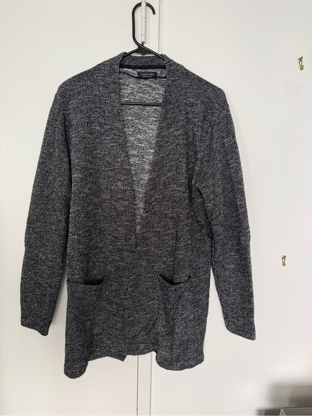 Zara Men's Open-Front Cardigan - Charcoal Heather